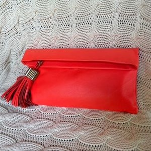 India Hicks Carmen Clutch Flamingo - New Leather